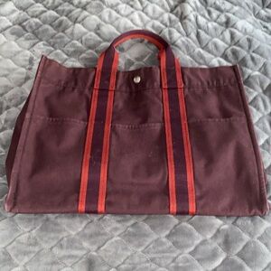 Hermes canvas tote
